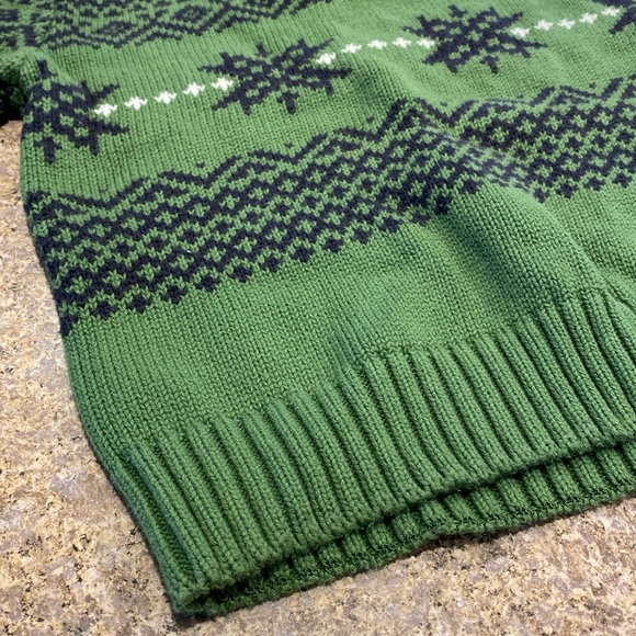 Gymboree Kids Pullover Partial Zip Sweater Green Blue 3 - Picture 8 of 13